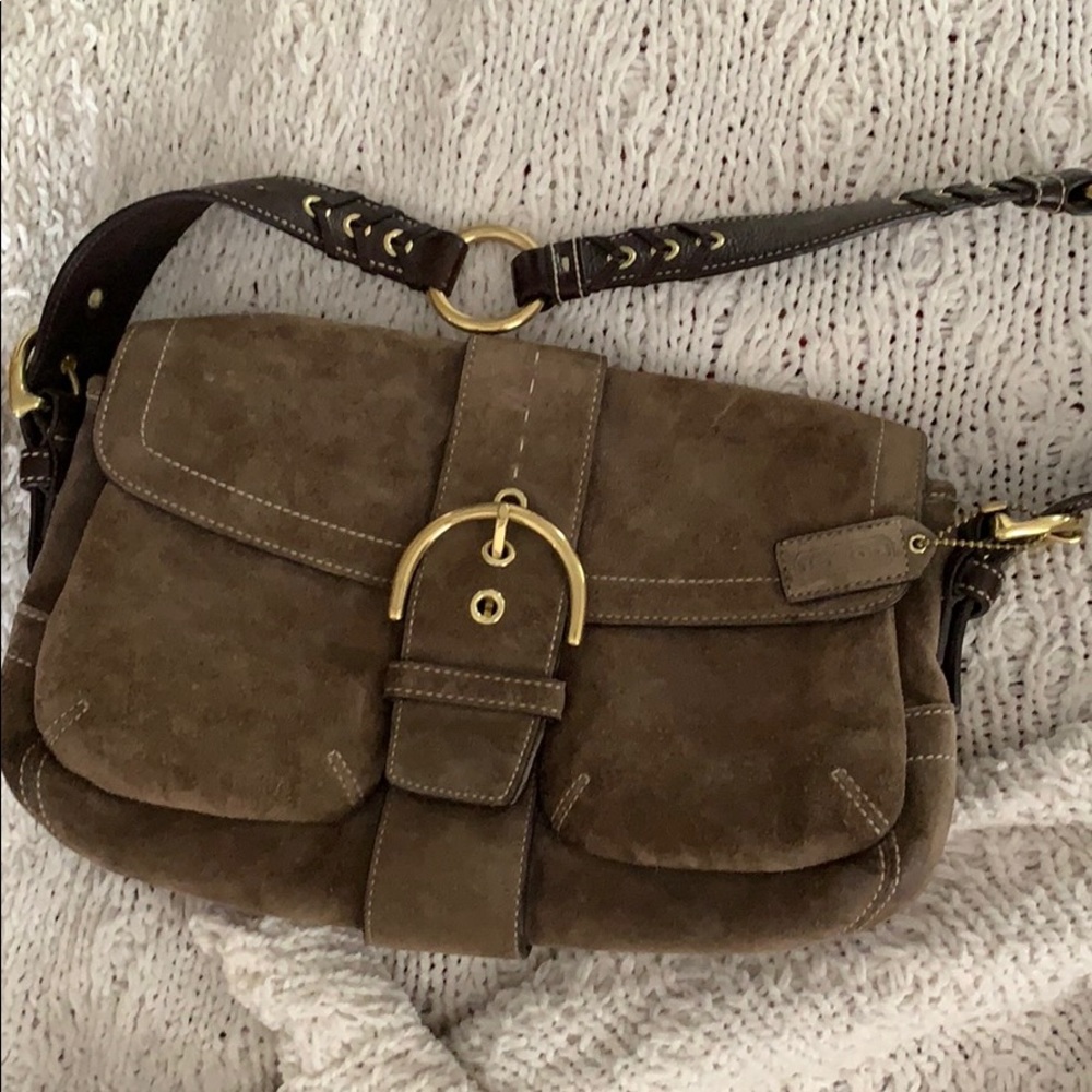 Coach suede pocketbook